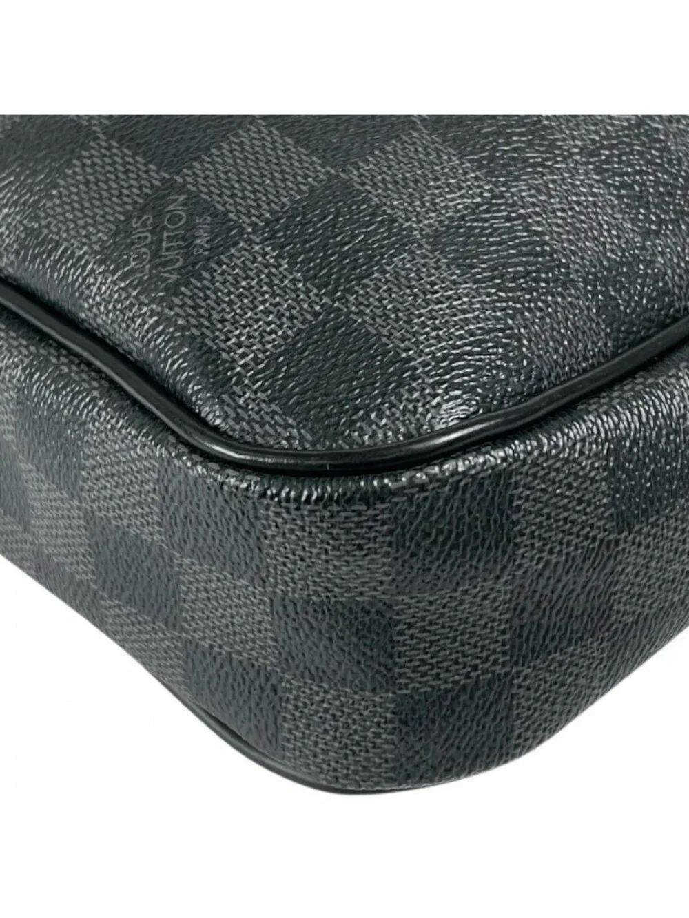 Louis Vuitton Handbag Travel Damier Canvas Black Silver